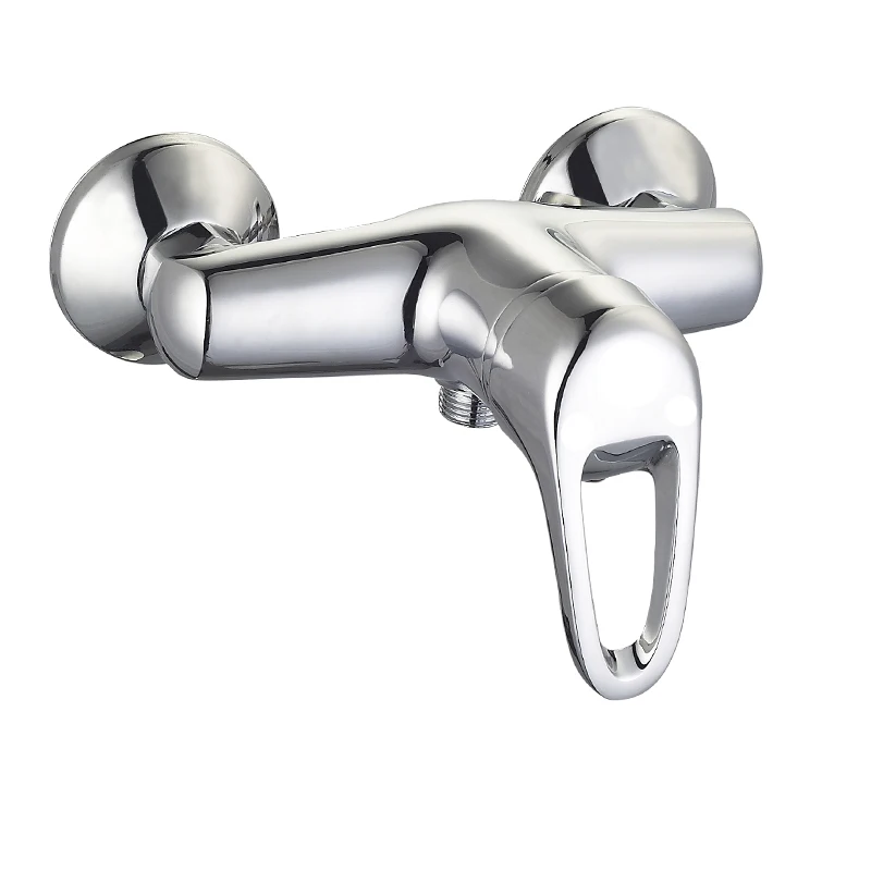 Hot Cold Water Wall Mounted Brass Single Lever Bath&Shower Bathroom Faucet Mixer