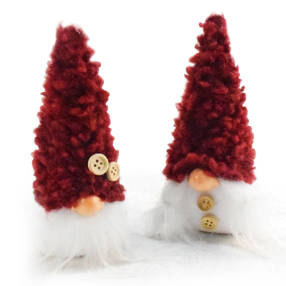 Handmade Xmas Winter Tiered Tray Decorations Festival Party Red Swedish Gonk Tomte Miniature Christmas Holiday Gnome Plush