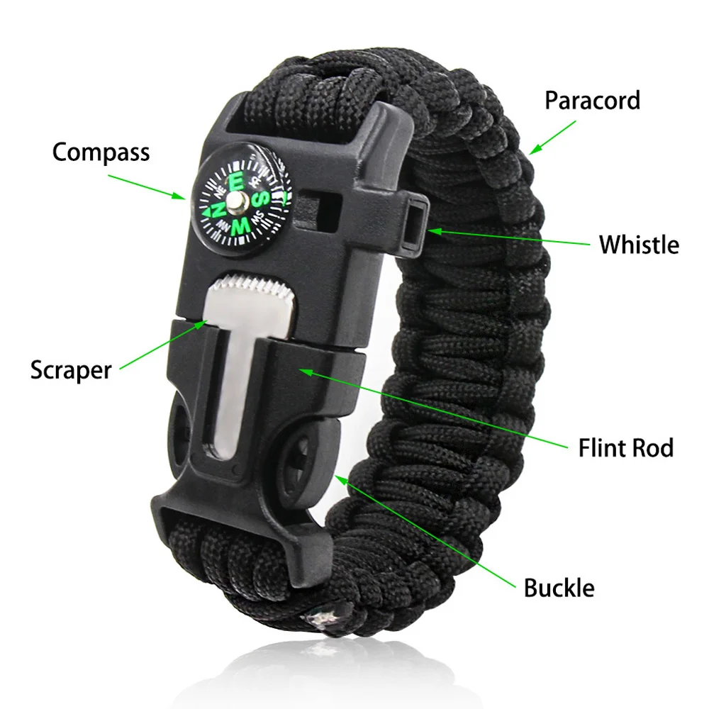 Baiyuheng Free Design 550 Paracord Survival Customizable Bracelet Kit
