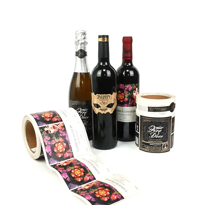 Self Adhesive Custom Design Logo Printing Private Sticker Label For Wine Bottle