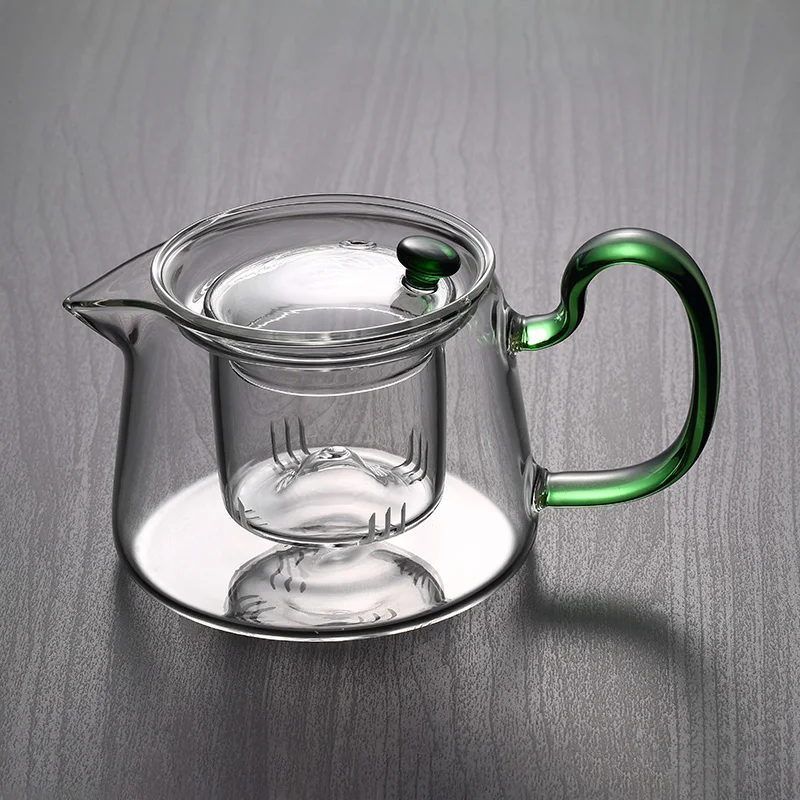 High temperature resistant high borosilicate transparent tea cup Chinese Kung Fu tea with handle cloud and fair sharing cup