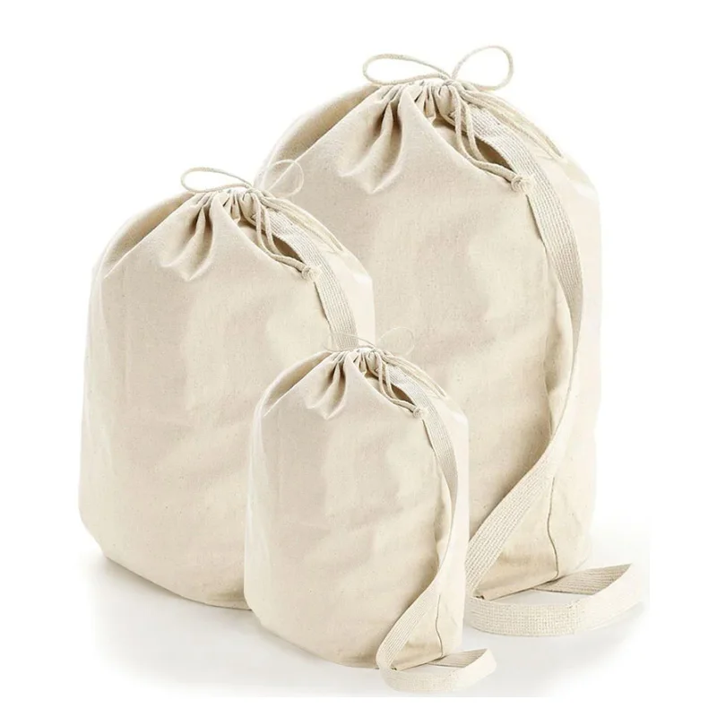 custom heavy duty Shoulder Strap canvas laundry bags in bulk