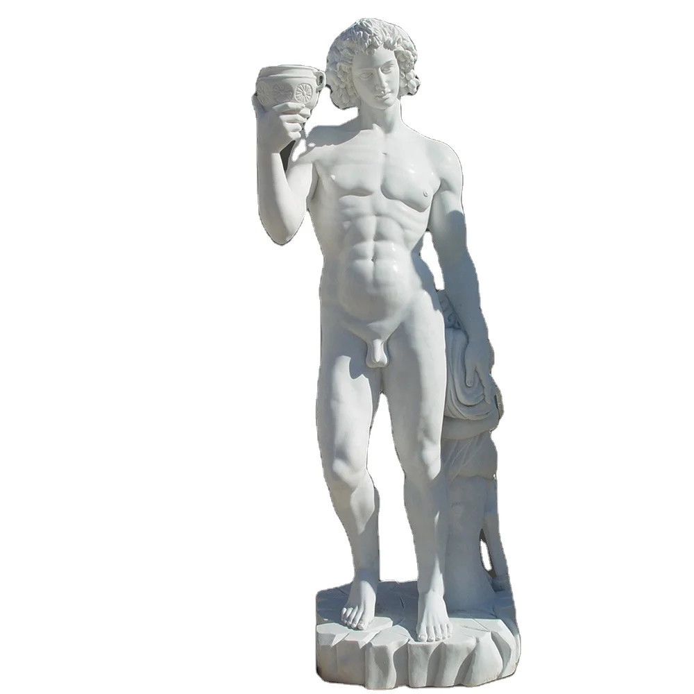 Hot Sale Best Price Customized European Style Natural Marble Hand Carved Stone Life Size Statue of David Sculpture