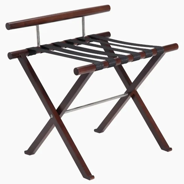 2020 new design solid wood hotel luggage rack , luggage stand