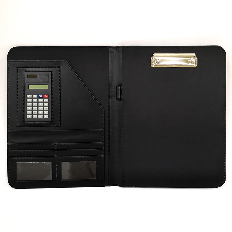 School Office Conference A4 PU Leather Conference Folder Business Padfolio Portfolio Case with Letter Writing Pad