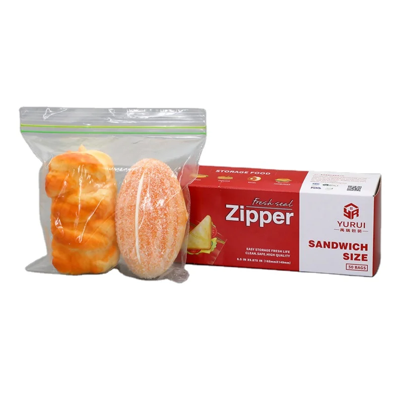 AIUDO Hot Selling Wholesale Price Transparent custom printed single ziplock bag self zip lock plastic Freezer zipper bag