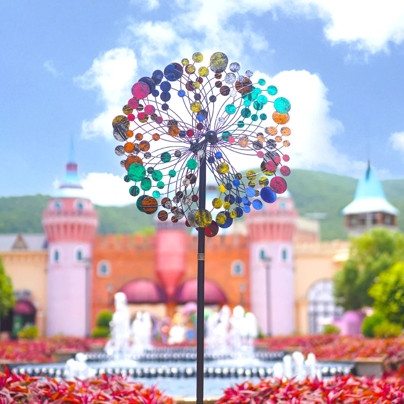 Hourpark hot selling wind spinners double bold kinetic wind spinners for sale