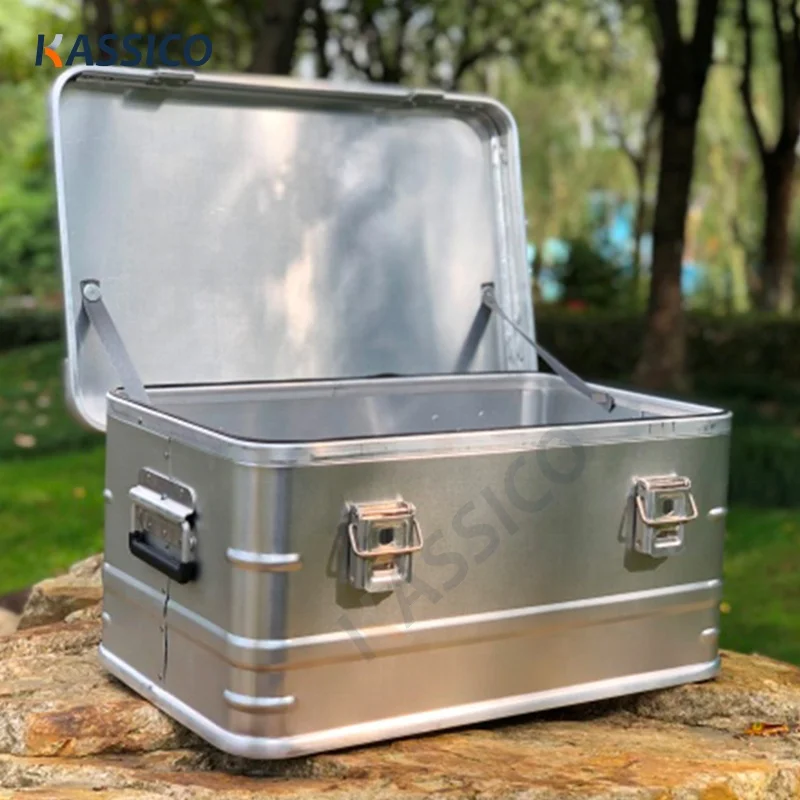 KASSICO Outdoor Aluminum Trunk Cargo Box Car Traveling Camping Adventure Storage Case