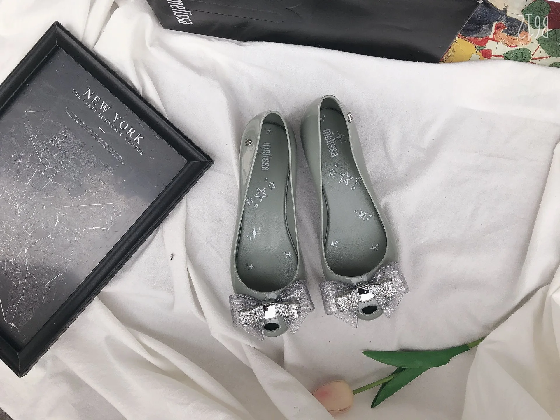 High quality Melissa ladies shoes Jelly fish toe sandals bow metal plastic melissa shoes women melissa sandals