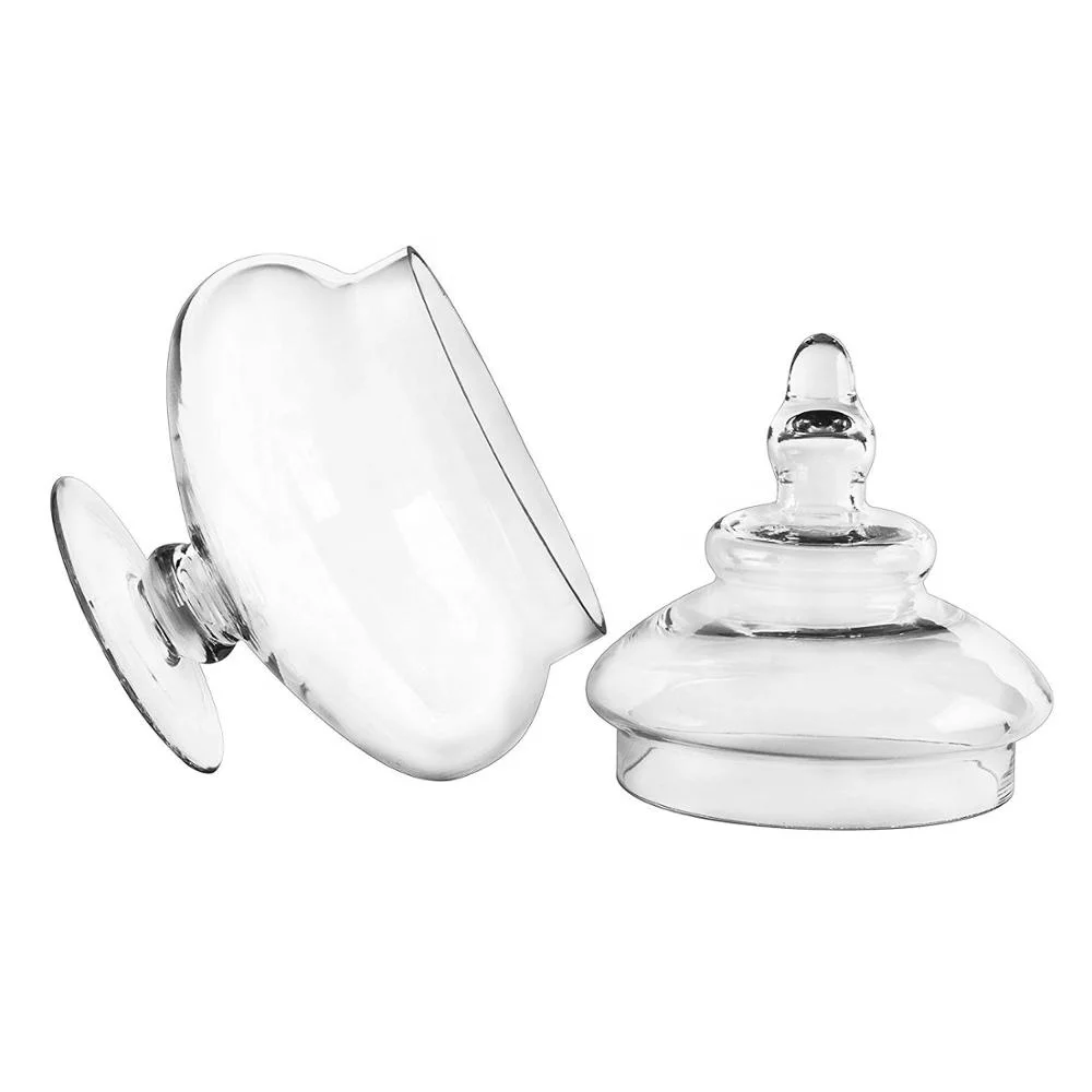 glass pedestal Apothecary jar Candy Buffet Display Storage Plant Terrarium Jars