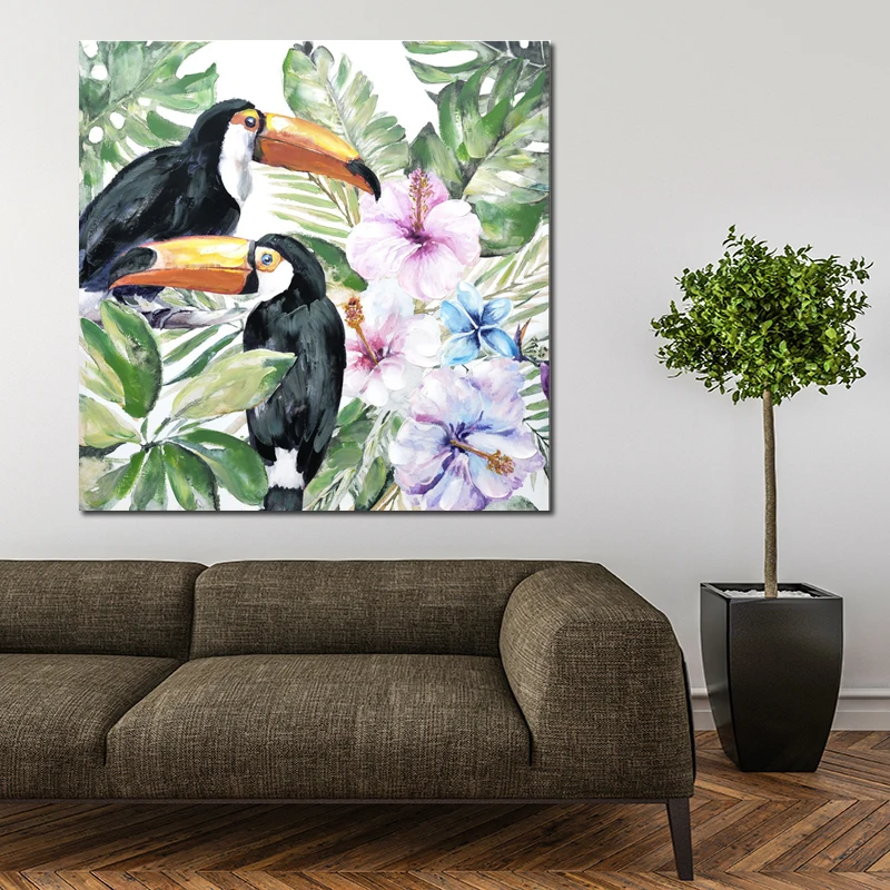 
Watercolor parrot 3d painting handmade reproduction decoration wall art 