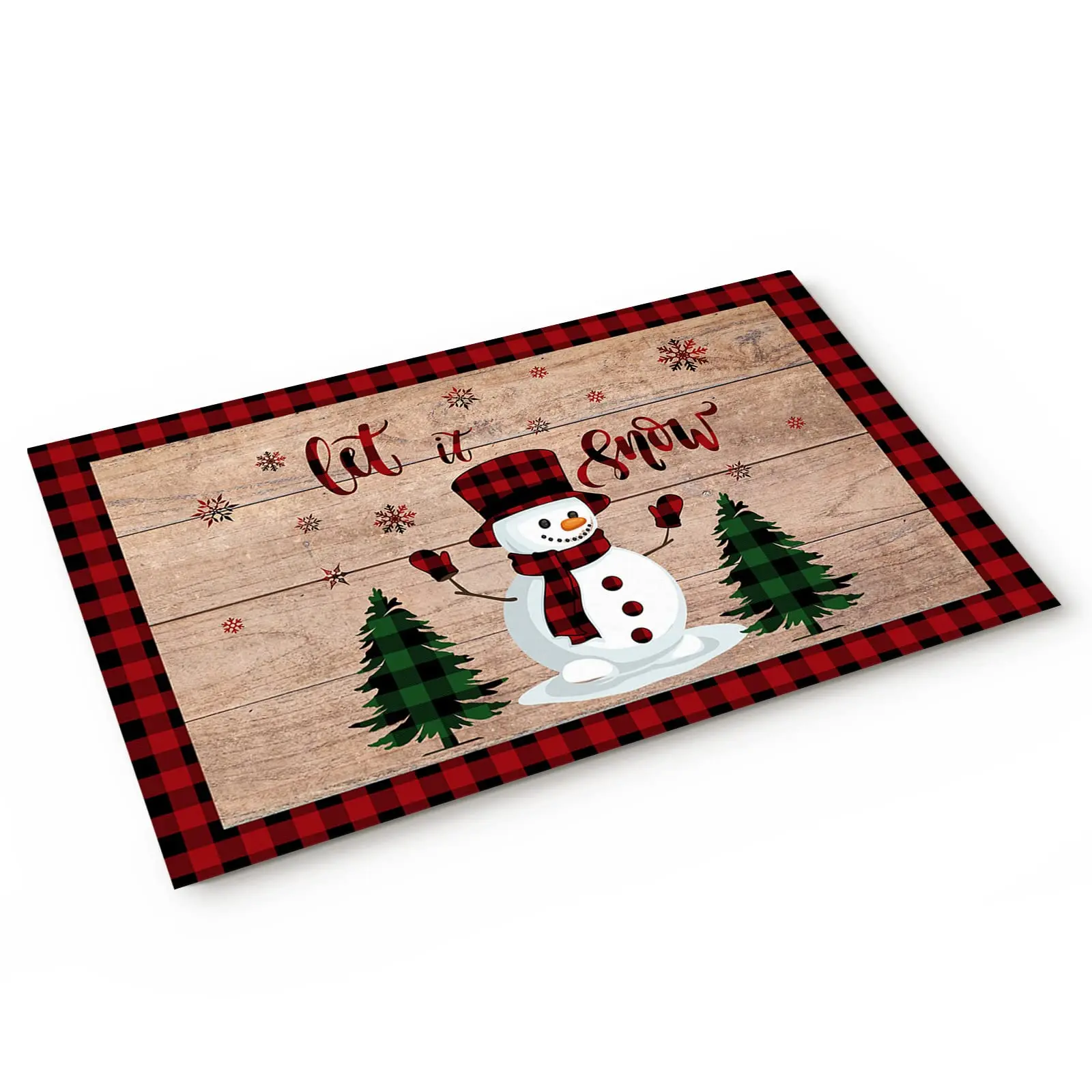 Hapton Christmas Front Door Mat Absorbent Welcome Mat for Entry, Indoor entrance Christmas Anti-slip Doormat