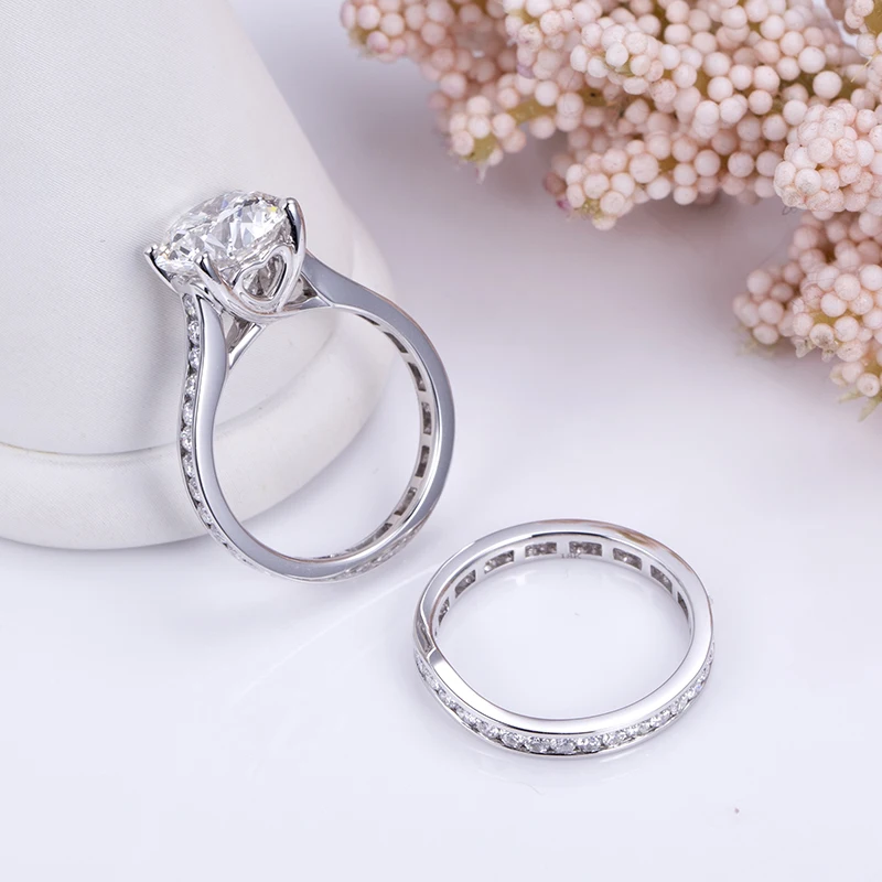 Factory Wholesale Price real 18K gold jewelry 3CT lab grown Diamond Engagement Ring Wedding Ring