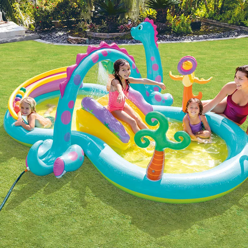 РАННЯЯ ПОКУПКА детский бассейн Intex 57135 Dinoland детская раковина спринклер для воды уличный летний