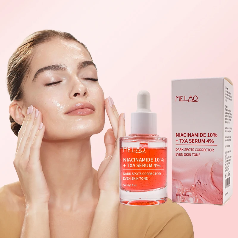 Private Label Glass Skin Care Acne Prone Dark Spot Correcting 10% Niacinamide 4% Tranexamic Acid Face Serum