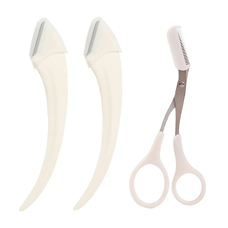 Women Eyebrow Trimmer Scissor Beauty Products Eyebrow Scissors Comb Stainless Steel Makeup Tools Beauty Scissors