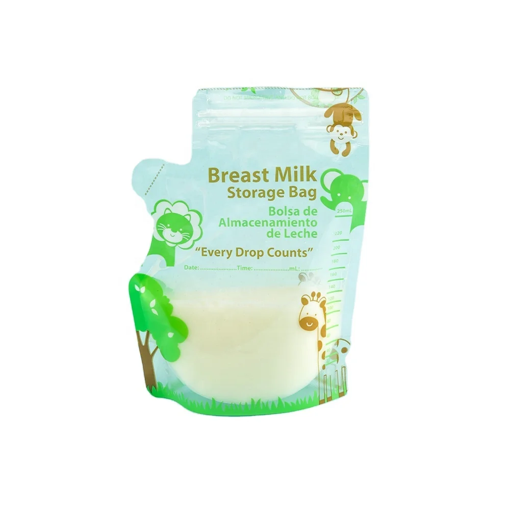 customized label easy tear pour design medical breast pumps Baby Feeding Nursing  Breastmilk  bag  OEM For Pumping Breastfeeding