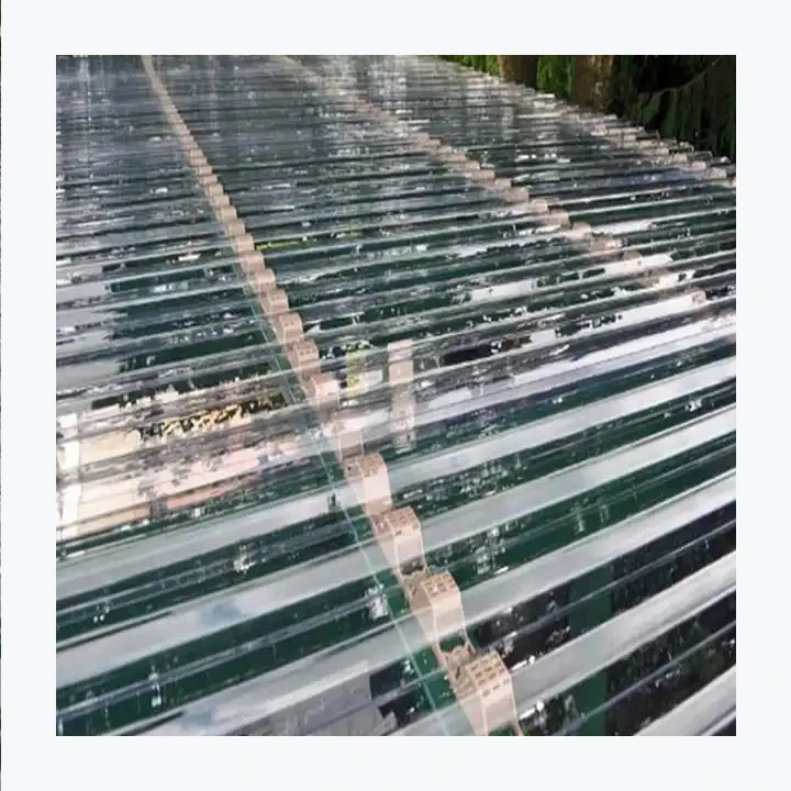 Clear Fireproof Corrugated Plastic Roofing Sheets Plastic Greenhouse Outdoor Roofing Material
