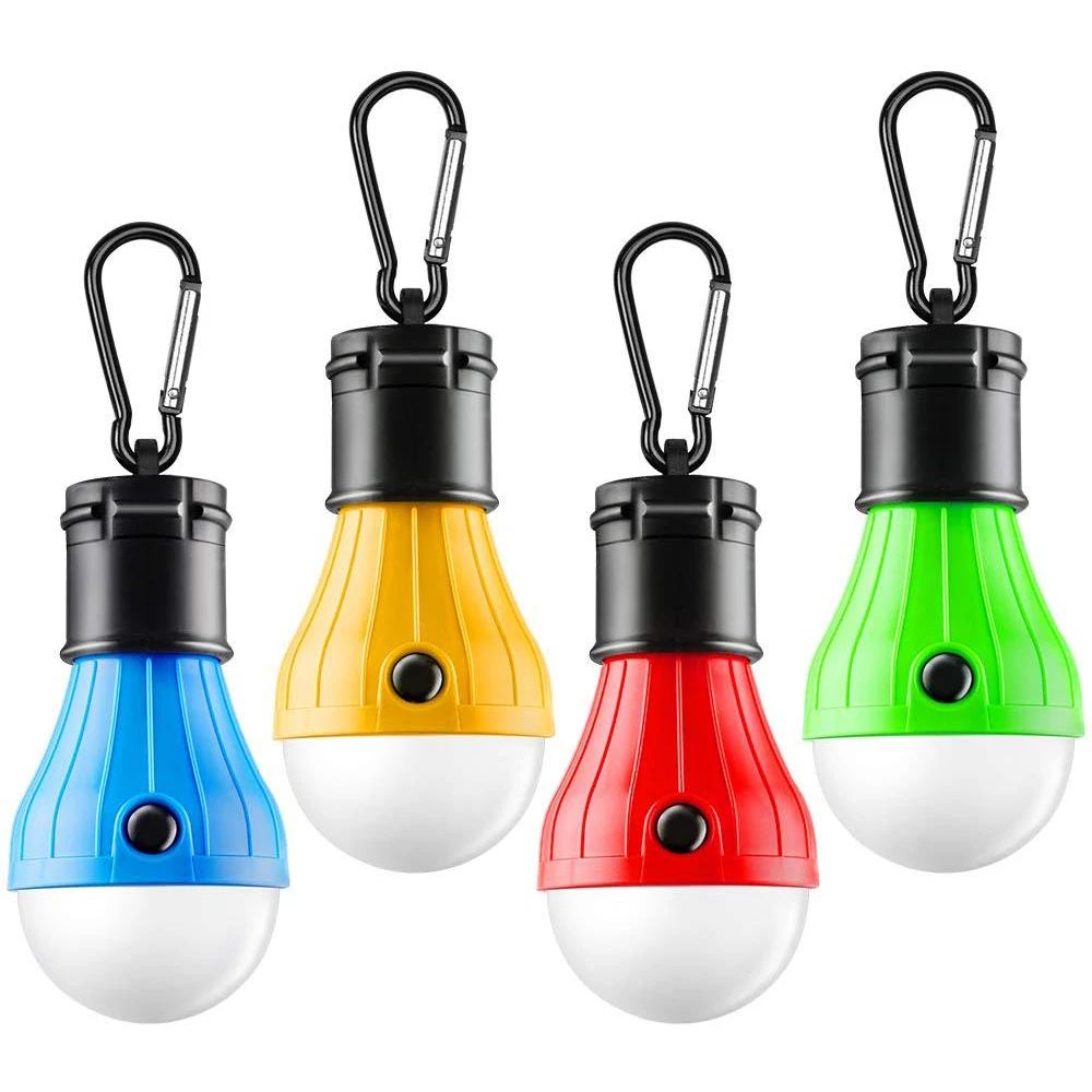 Cheap Multi-functional Outdoor Waterproof Tent Hanging Portable Camping 3 LED Bulbs Camping Lamp with Clip Hook