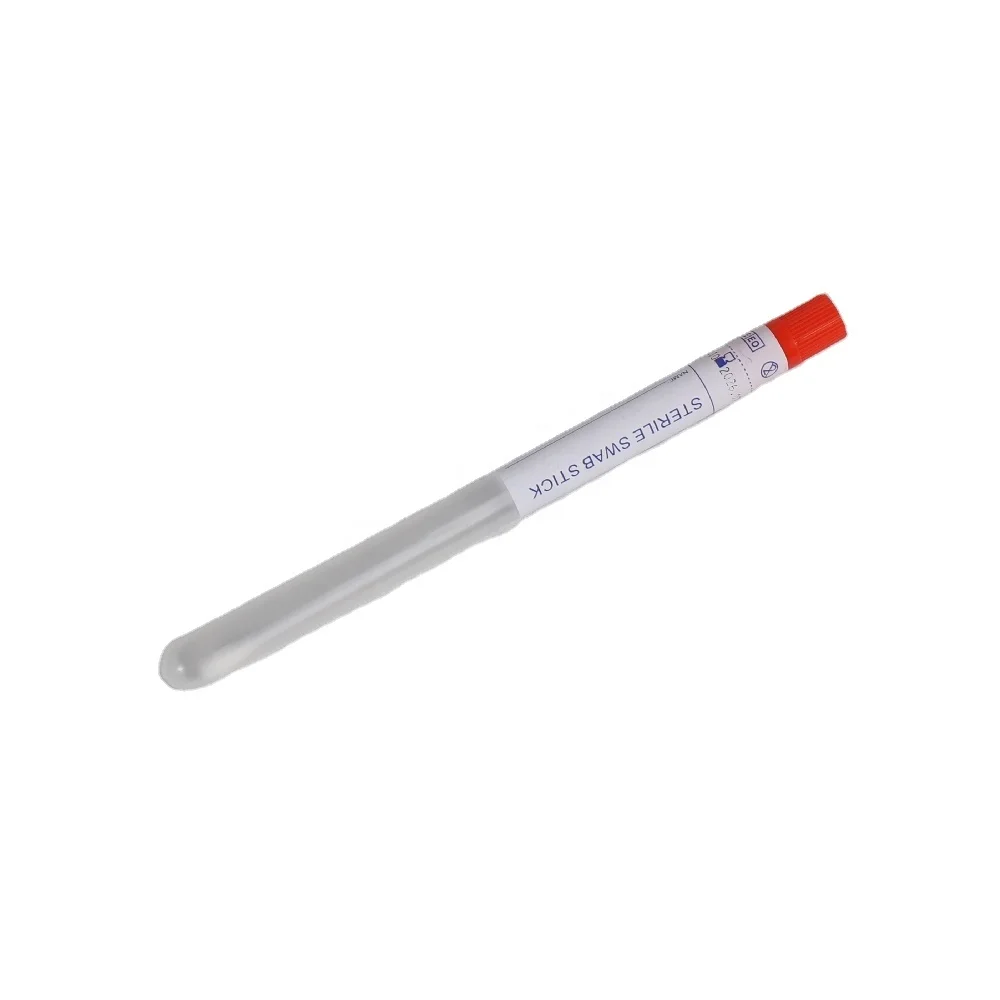 disposable  sterile female transport plastic tube plastic swab stick
