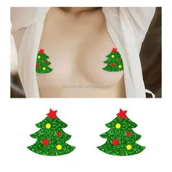 Одноразовые женские блестящие накладки для рождественской вечеринки