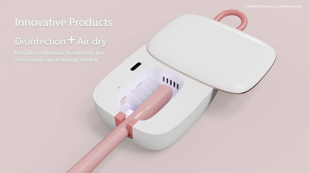 2022 new best selling OEM ODM UV Ultraviolet sterilization portable toothbrush sterilizer box for travel or home