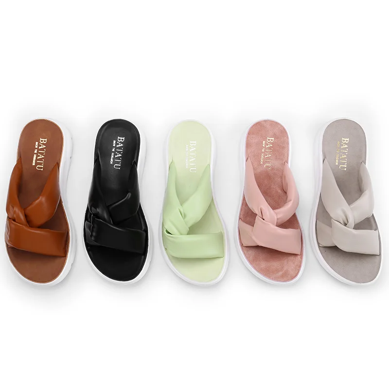 Cross Strap Sponge Soft Upper Women Colorful Slippers Ladies Shoes 2021