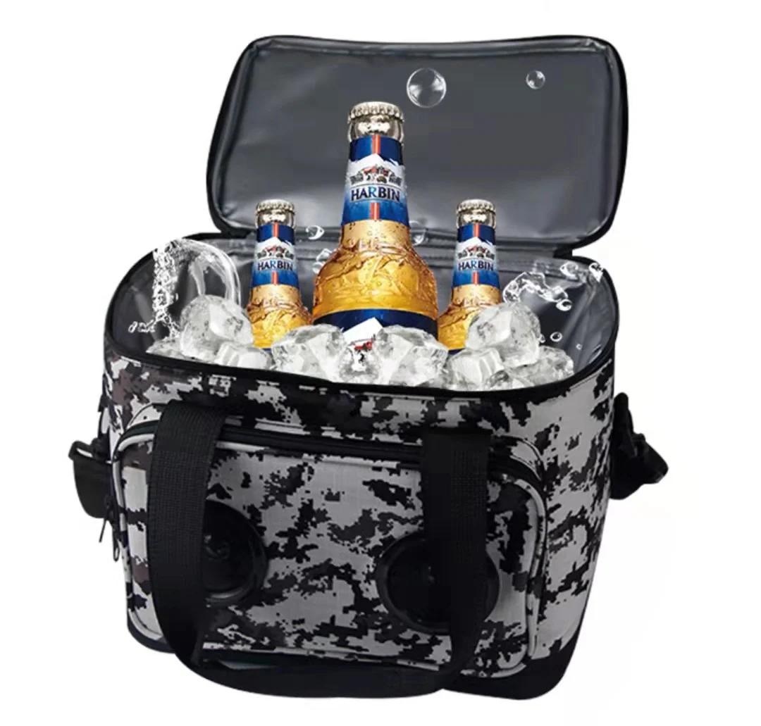 New outdoor Camping insulation cold picnic bag with Blue tooth sound speaker ice bag factory