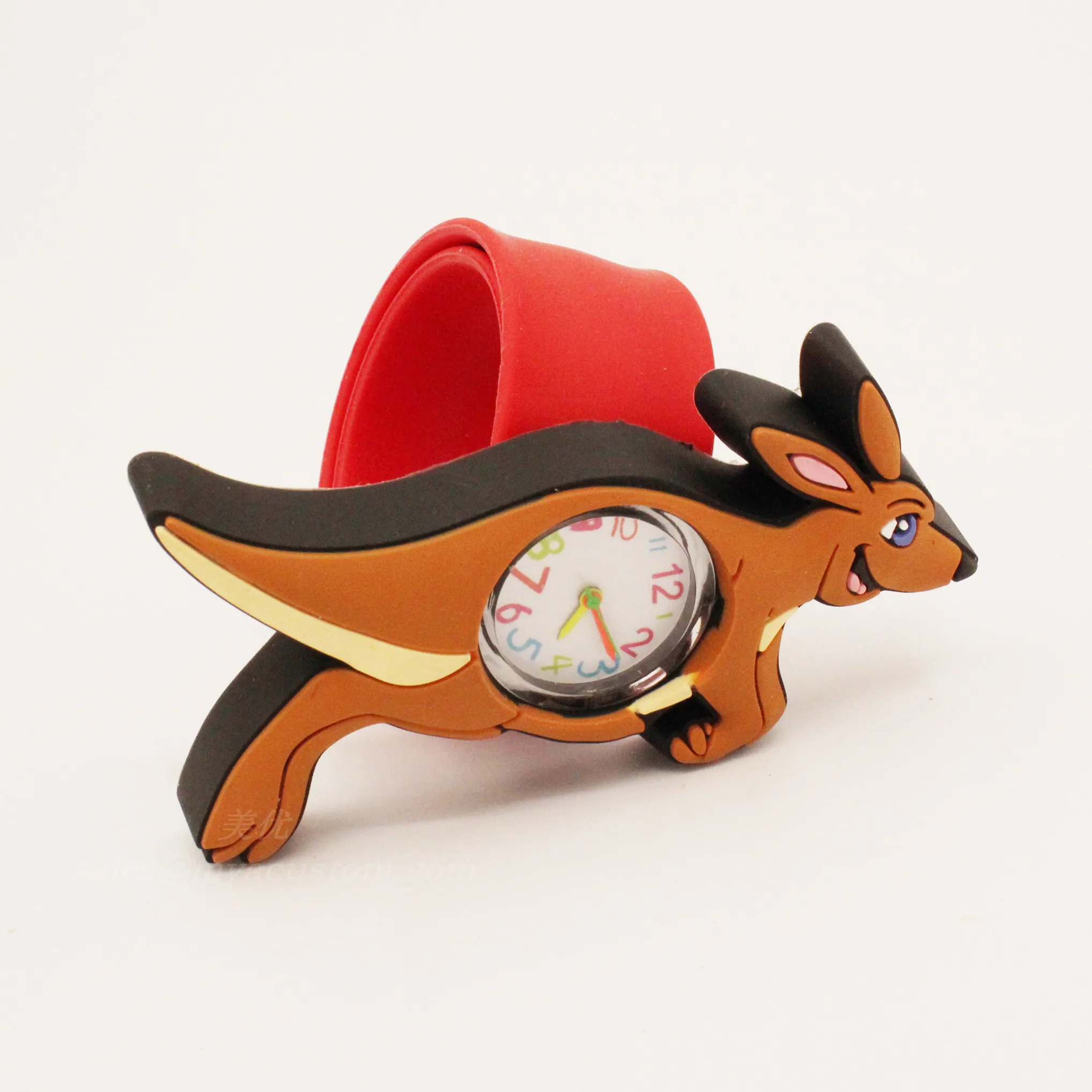 Cool Cartoon Kangaroo shape silicone slap kids watches OEM funny smart watch For sale in the Australian market