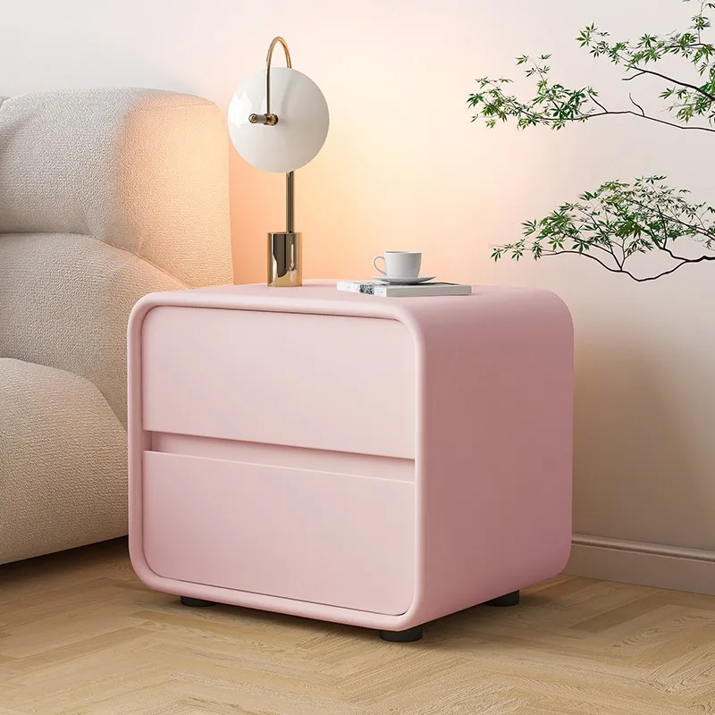 Creative and simple bedside cabinet, installation free, luxurious and simple, modern solid wood small bedroom bedside table