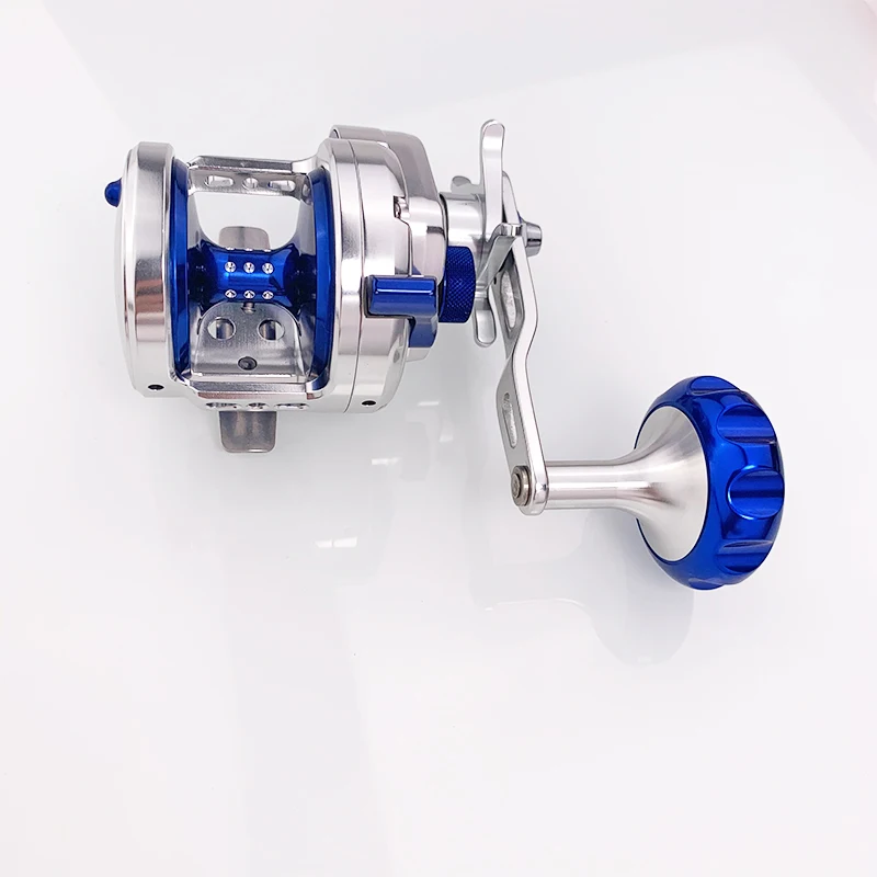WSF06 Customize Full Metal Slow Jigging Reel Blue 13kg 1500 6.3:1 Speed Deep sea Boat Fishing Reel Metal Saltwater