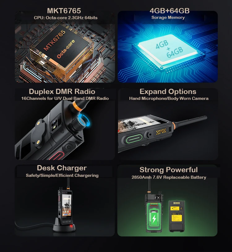 Waterproof Android 10 smartphone drm-walkie-talkie 4G two way radio used walkie talkie with sim card talkie walkie