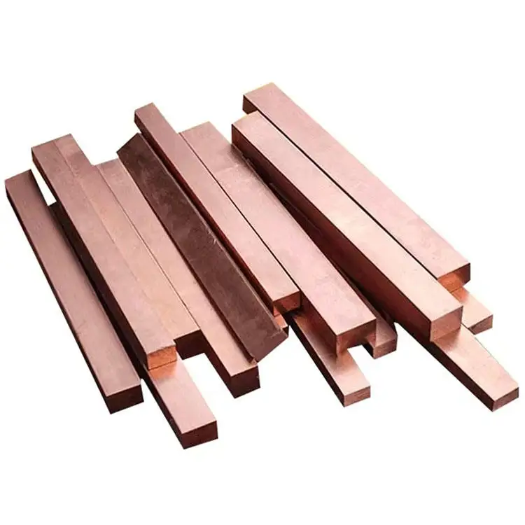 99.99% Pure Square Copper Flat Strips Bar C12200 C18980 C15715 Copper Flat Rod
