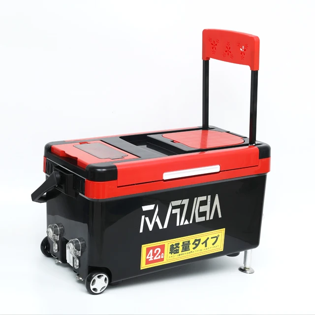 Kangzhen fishing supplies carp sports fishing box seats tackle multipurpose fishing cooler box with accessories rod holder