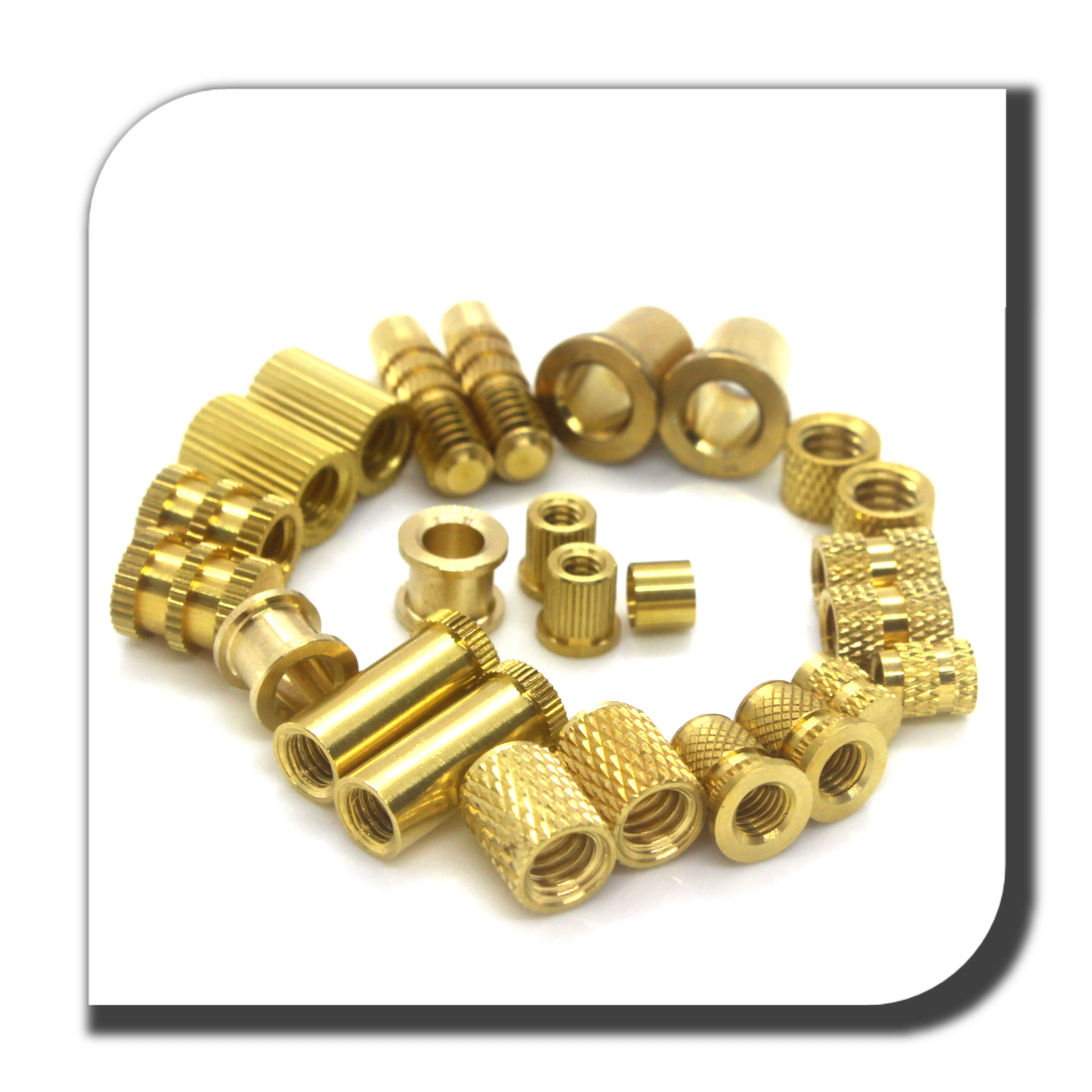 CNC parts M8 M12 M16 M18 thread brass thumb knurling nuts