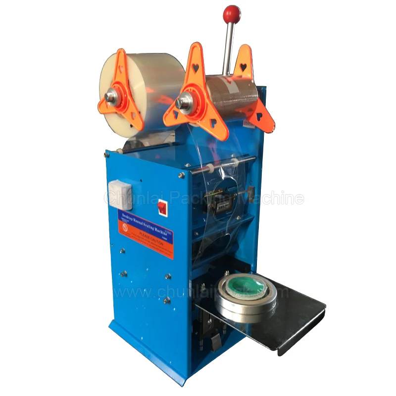 Высококачественный ручной упаковщик для чайных стаканчиков, машина для запечатывания напитков, воды, йогурта, сока