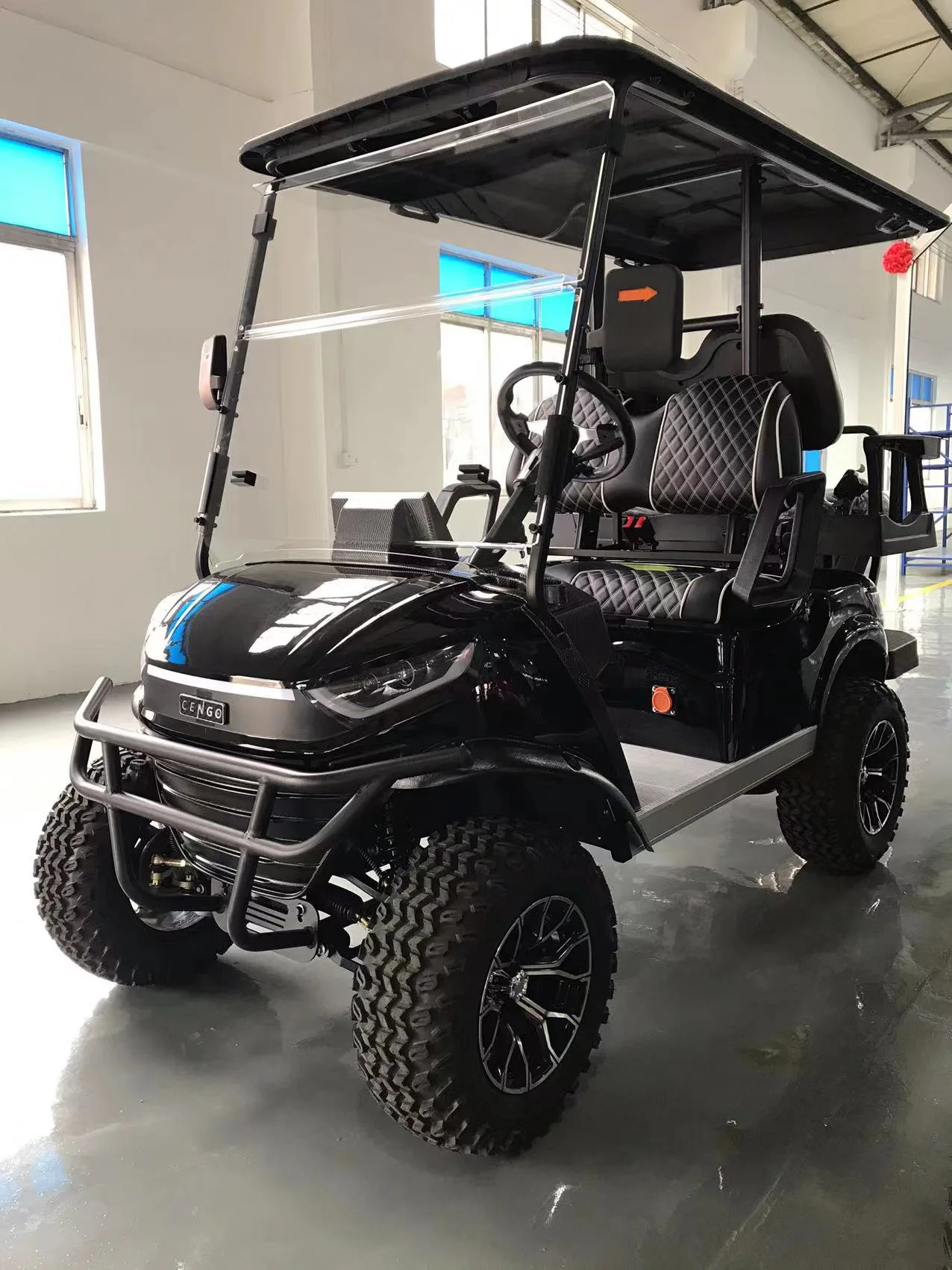 Off-road 4 6 Seater Electric Golf Carts with 48V5KW AC Motor Various Color Sightseeing Bus for UTV Club Cheap Golf Cart