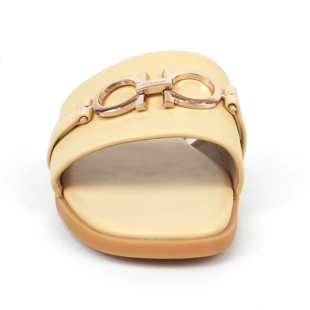 Best Selling Quality Custom Slippers Women Flat Leather Shoes Slippers Women