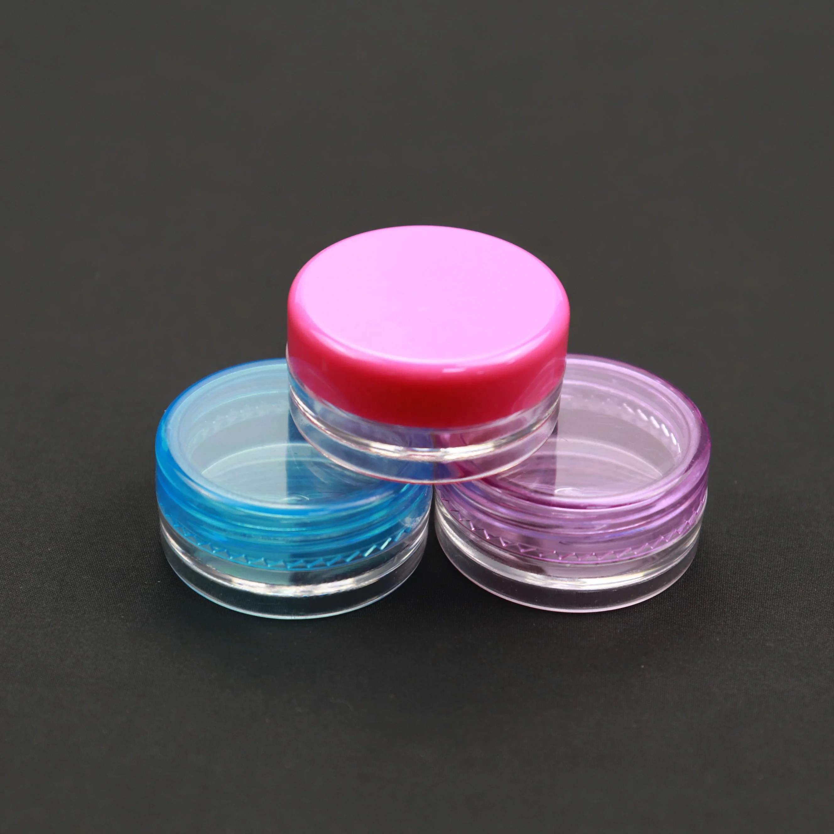 Wholesale 2.5g 3g Plastic cream jar cosmetic vial empty Nail art case Storage box