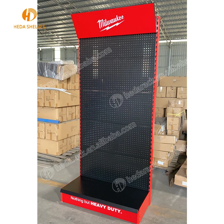 Hardware accessories storage rack hardware tools metal shelf with light box and floor cabinets