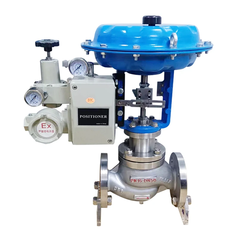Cast Steel Flange Regulating 4-20ma Ytc-1000 Positioner Diaphragm Operated Modulating Valve Pneumatic Steam Control Valve