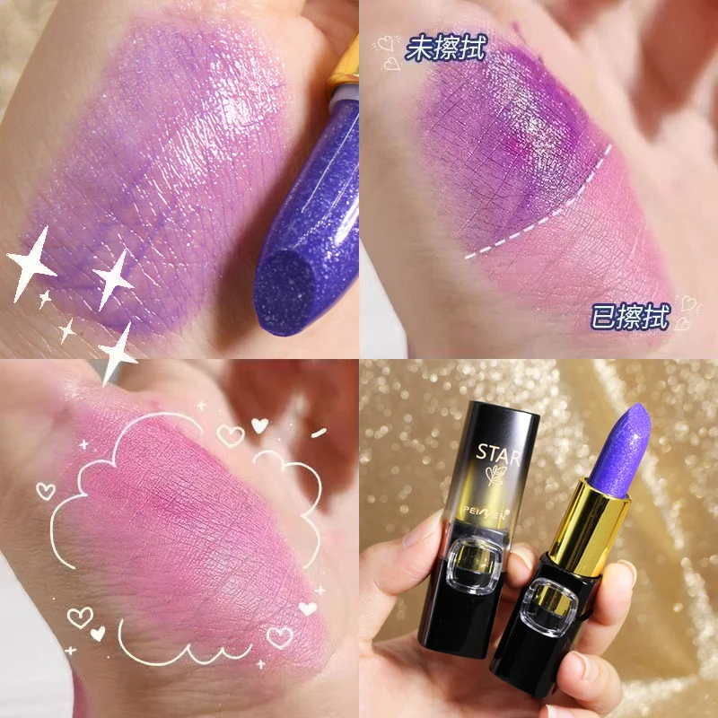 Wholesale Lip Makeup Magic Blue Demon Waterproof Long Lasting Moisturizing Plumping Color Changing Glitter Mirror Jelly Lipstick