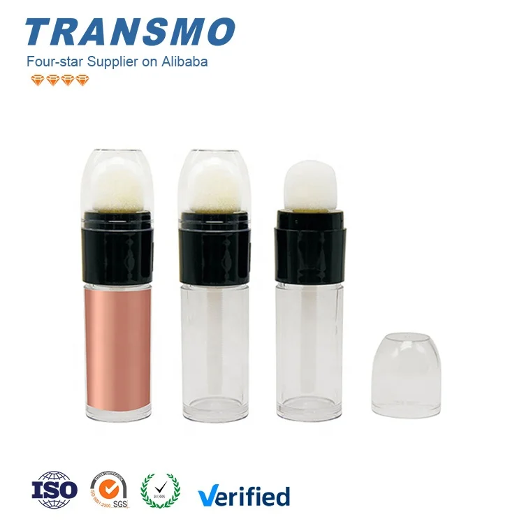 Custom Logo Plastic Concealer Container Twist Liquid Foundation Bottle With Sponge Applicator