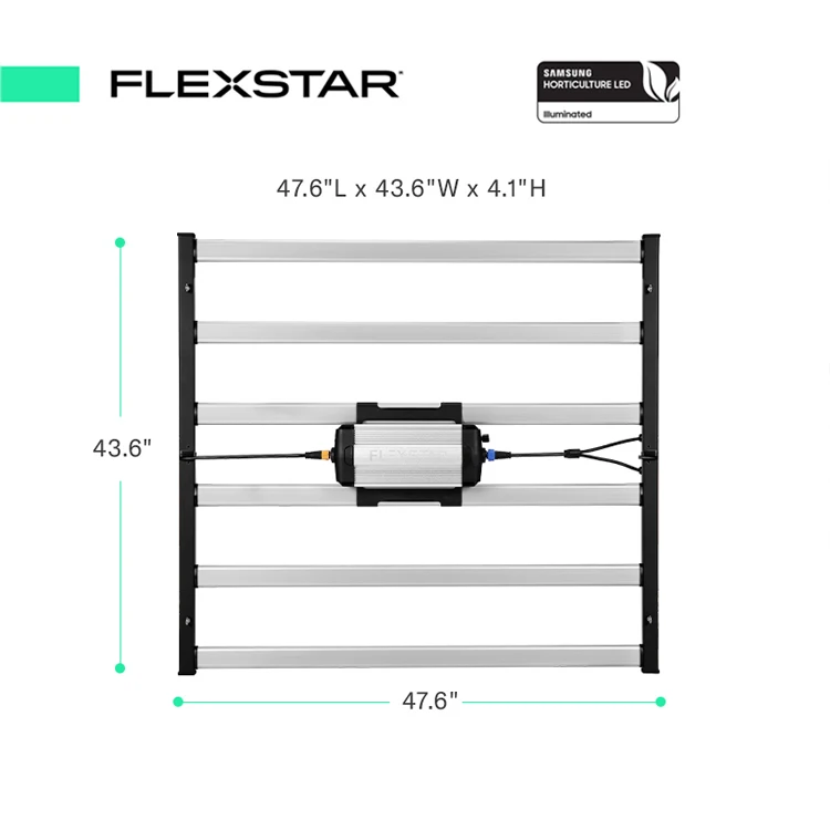 Flexstar 645 Вт 4X4ft 1800Umol/s 301b полный спектр 5-летняя гарантия 2 8 Umol/J коммерческий светодиодный светильник для выращивания