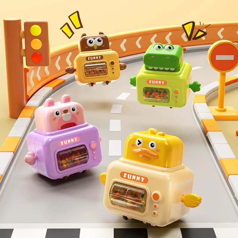 Press Go Toys For-children  Animal  Cartoon Vehicle Kids Play Pet Battle Sliding Small  Toy