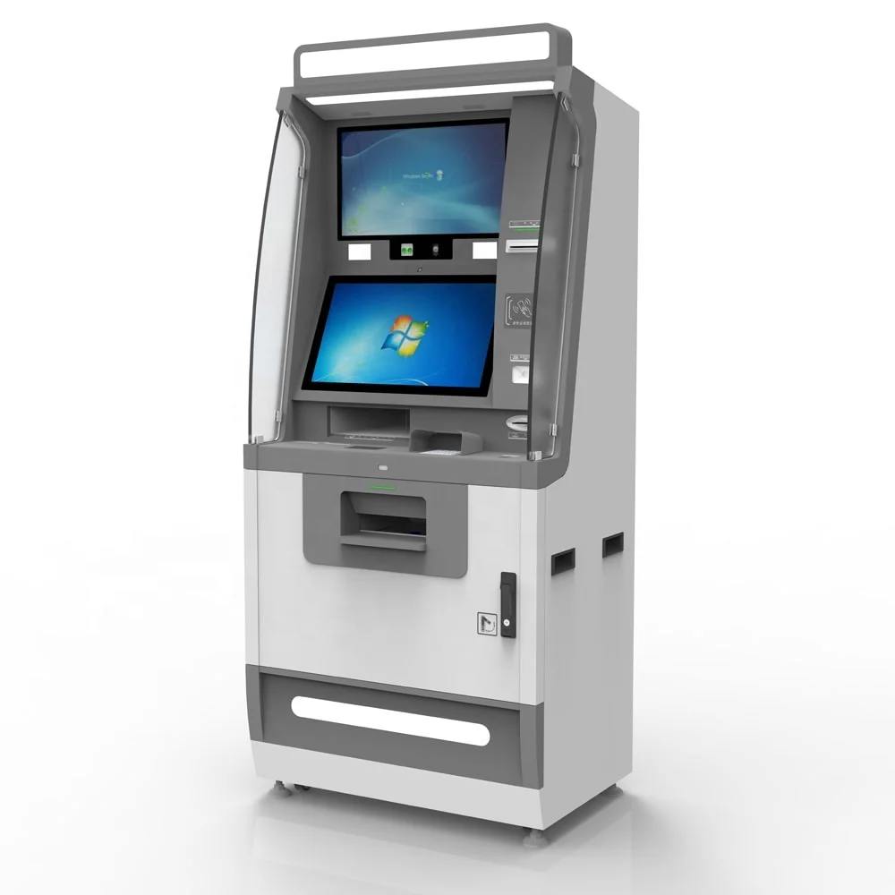 self service payment kiosk with ATM ,bill,printing photo booth,card reader,ticket vending machine