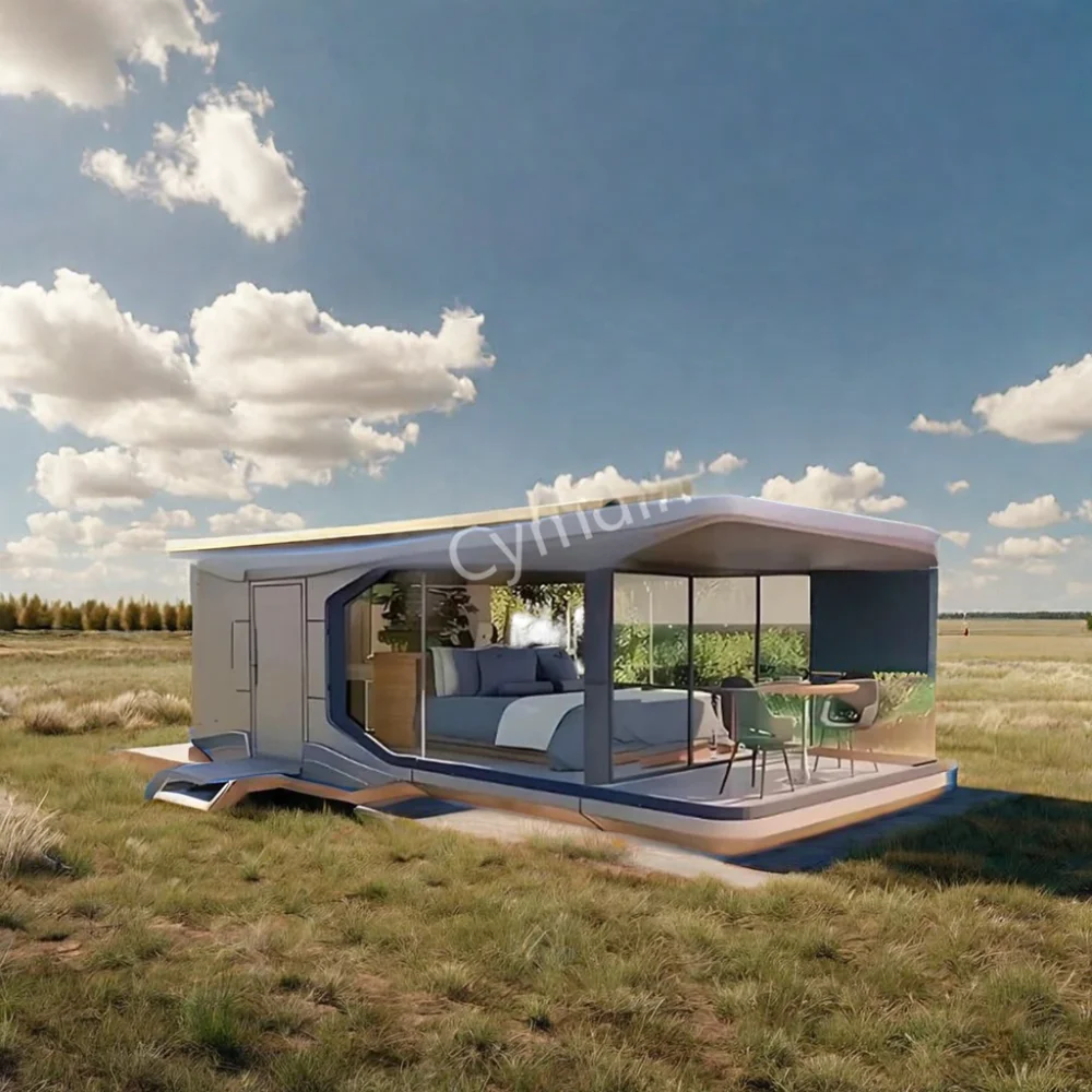 Cymdin Chinese Style Prefab Space Capsule House Steel Structure Sleep Pod Outdoor Villa Bed Cabin Hotel Container Home Design