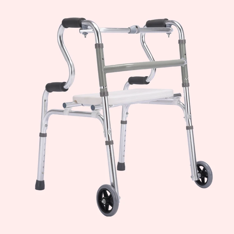 Rehabilitation Therapy Manufacturer Geriatric Elderly Walker Adjustable Height Mobility Aid Walking Frame Factory Price