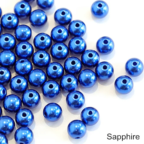 Best selling top quality 6 mm loose faux abs pearl beads for clothes