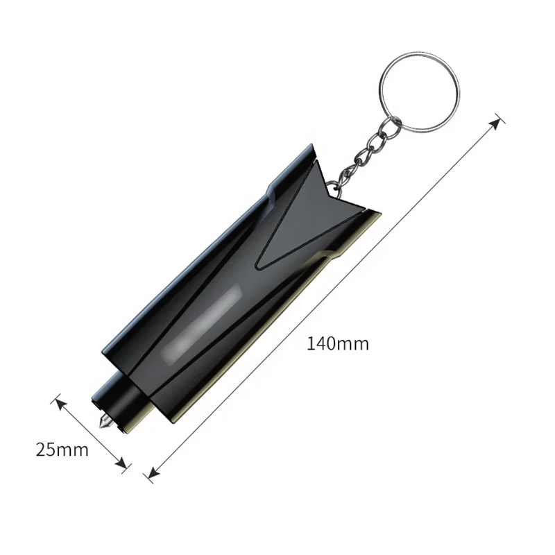 Hot-selling car emergency tools key chain rescue tools seat belt cutter car safety hammer female self-defense window crusher